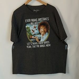 Bob Ross Shirts - Bob Ross Ever Make Mistakes In Life t Shirt 2XL Bob Ross Shirts - Bob Ross Ever Make Mistakes In Life t Shirt 2XL